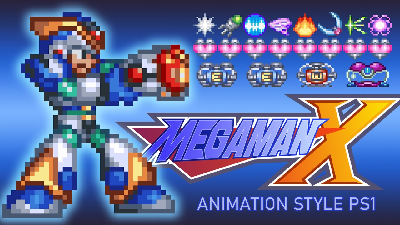 Megaman X1 - All weapons (PS1 Style)