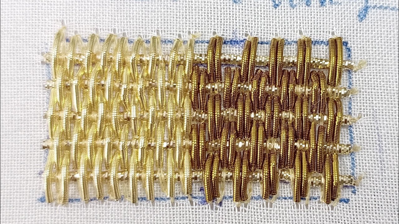 ZARDOSI MAT FILLING STITCH #aariembroidery2_0 #aariwork