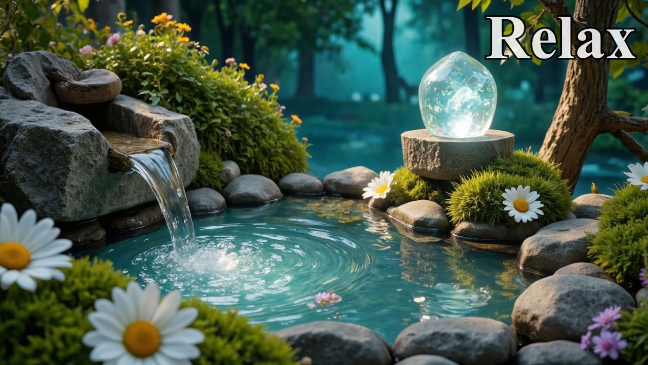 Relaxing Music + Bamboo Water Sounds 🍃 Inner Peace and Healing