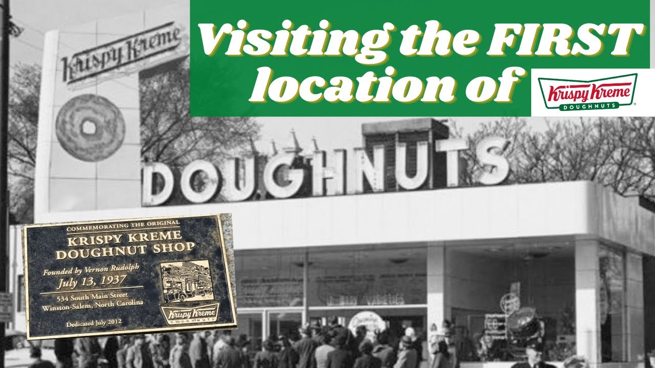 Посещение первого магазина Krispy Kreme, открытого в 1937 году в Уинстон-Сейлеме, Северная Каролина.