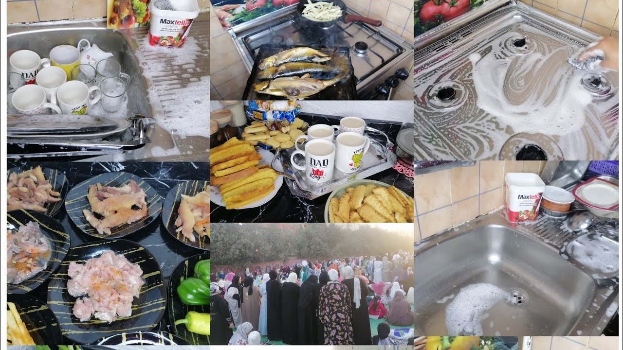 روتينى البسيط اول يوم العيد 🎉حاولت على قد ما قدرت افرحهم 👌عملتلهم الحلو كله💯