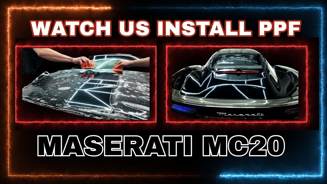 Watch us Install Paint Protection Film on this MASERATI MC20! #ppf #maserati