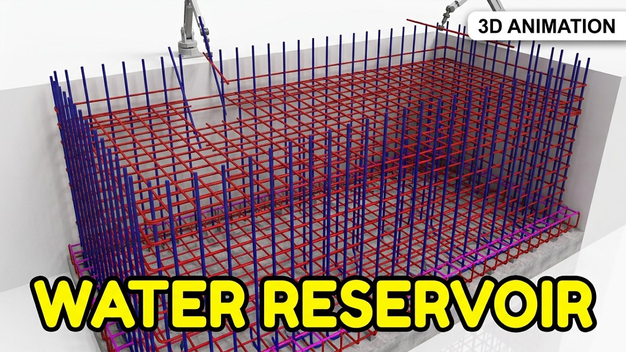 Underground Water Reservoir Construction Process | step by step | with Rebar placement
