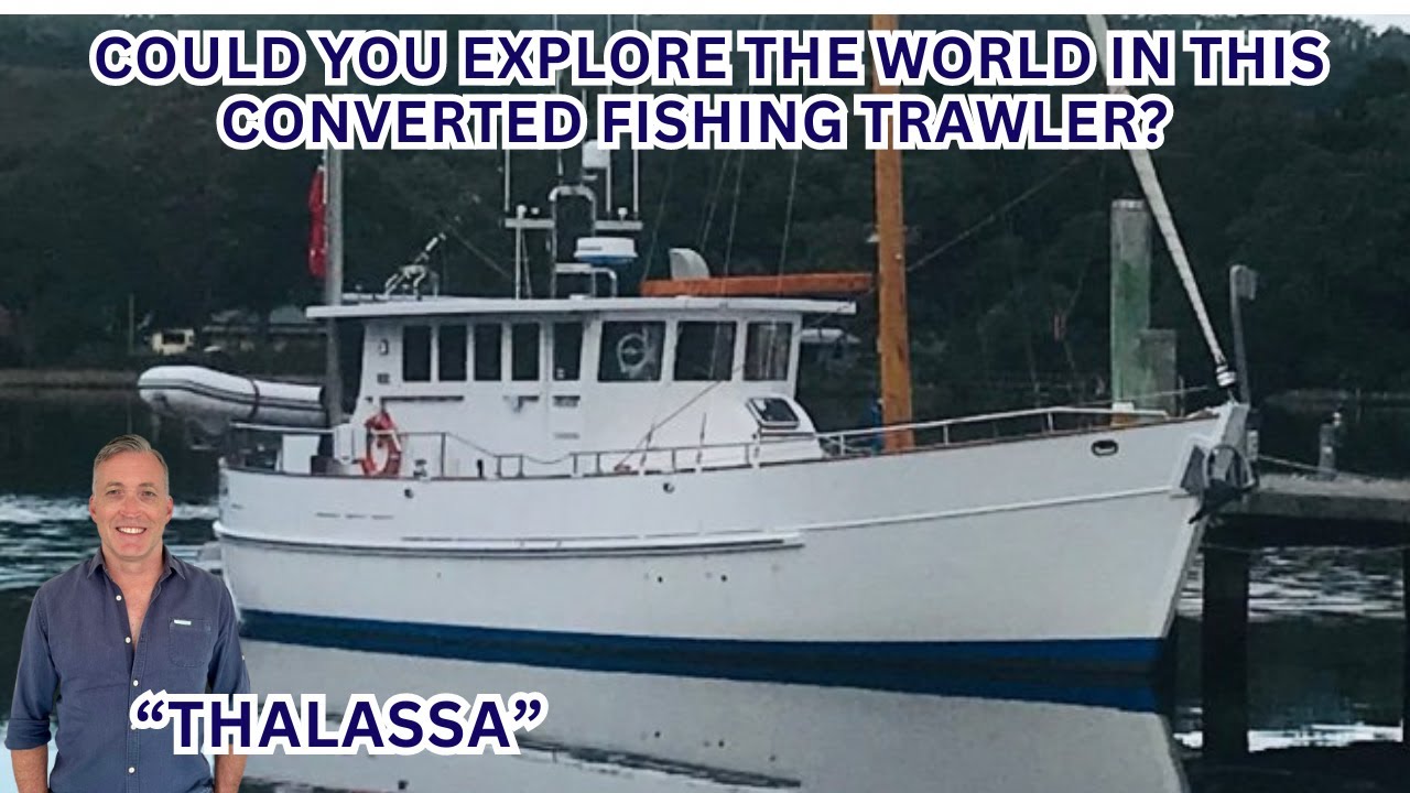 MUST SEE yacht tour of 1982 TRAWLER CONVERSION to Long Range Cruiser.