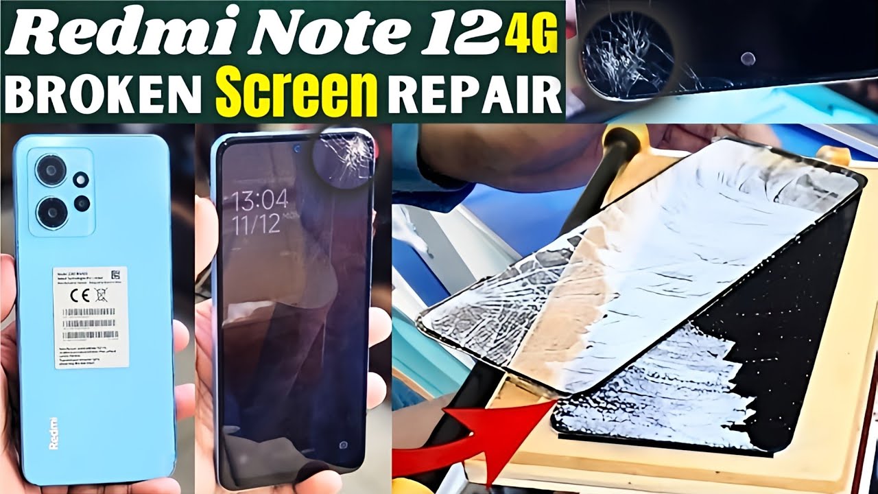 Redmi Note 12 4G Front Glass Replacement ! Redmi Note 12 4G Broken Screen Restoration Disassembly