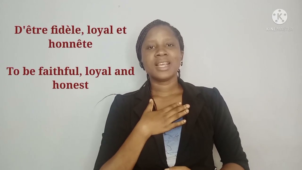 THE NIGERIAN NATIONAL PLEDGE IN FRENCH.sing along #pledges