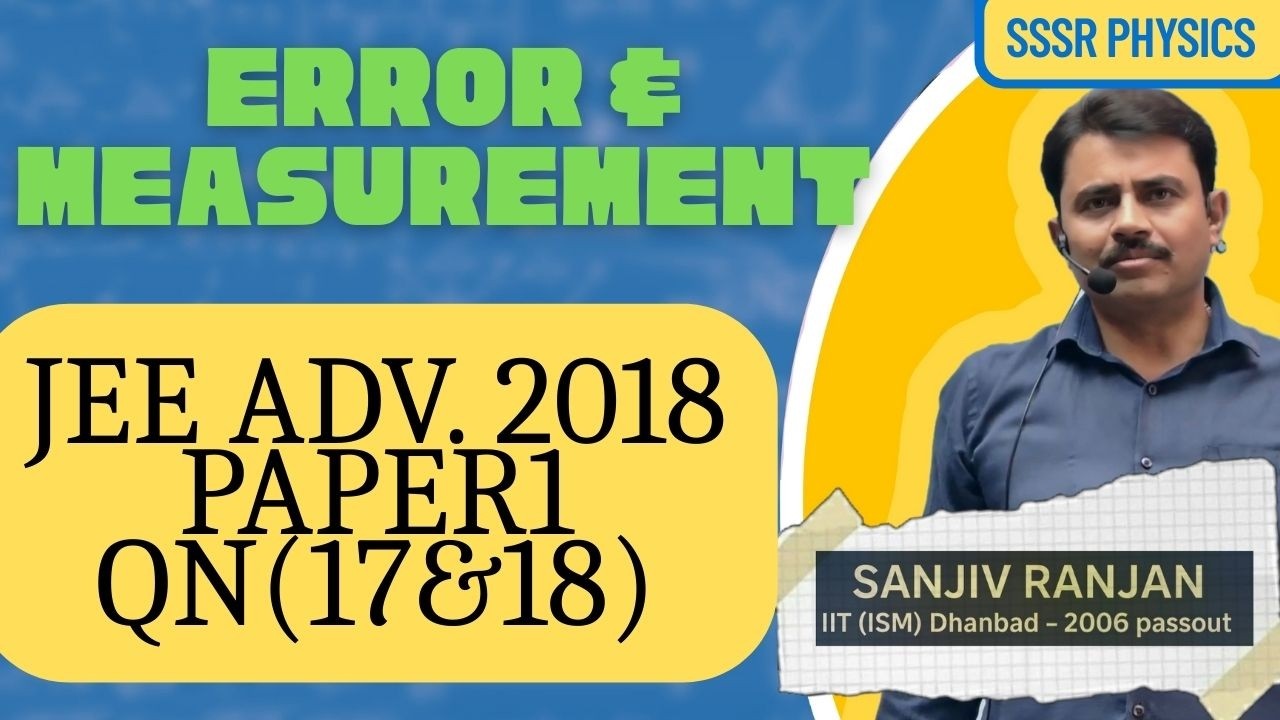 Jee adv. 2018 Paper1 QN(17&18) Error And Measurement #education #jeeadvanced #physics