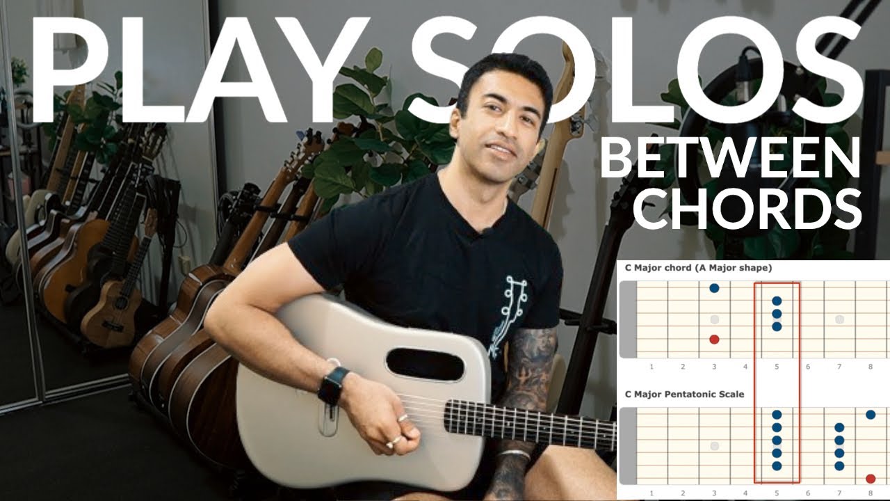 How to play Licks in between Chords in 4 Steps