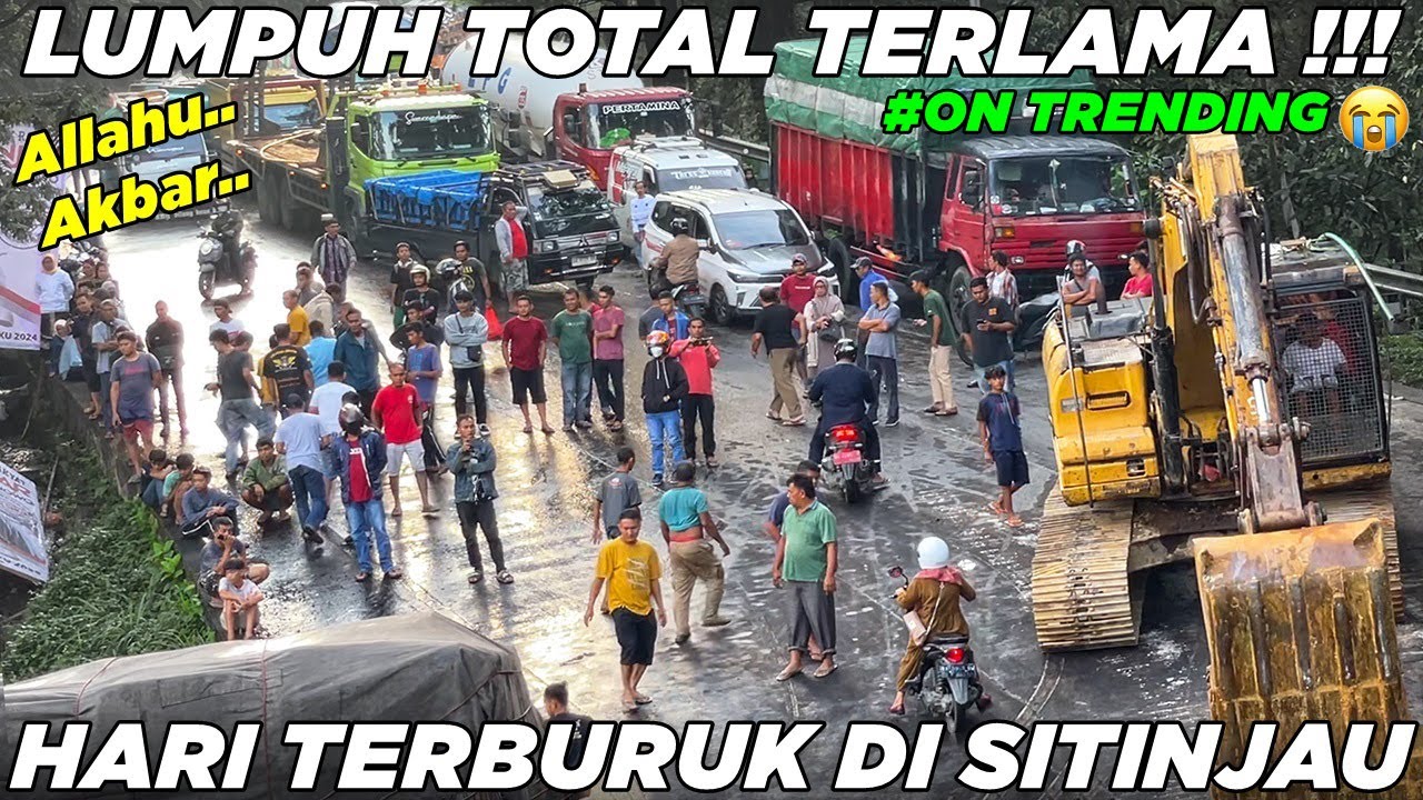 Hari Terburuk Di Tanjakan Sitinjau Lauik, Semua Orang Menatap Cemas Jalan Lumpuh Total Berhari Hari