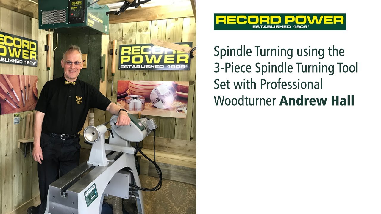 Spindle Turning using the 3-Piece Spindle Turning Tool Set with Professional Woodturner Andrew Hall