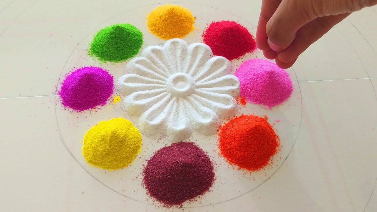 Big rangoli for Diwali 2020 | Beautiful, Attractive Navratri Rangoli, Dassera Rangoli इस तरह बनाये