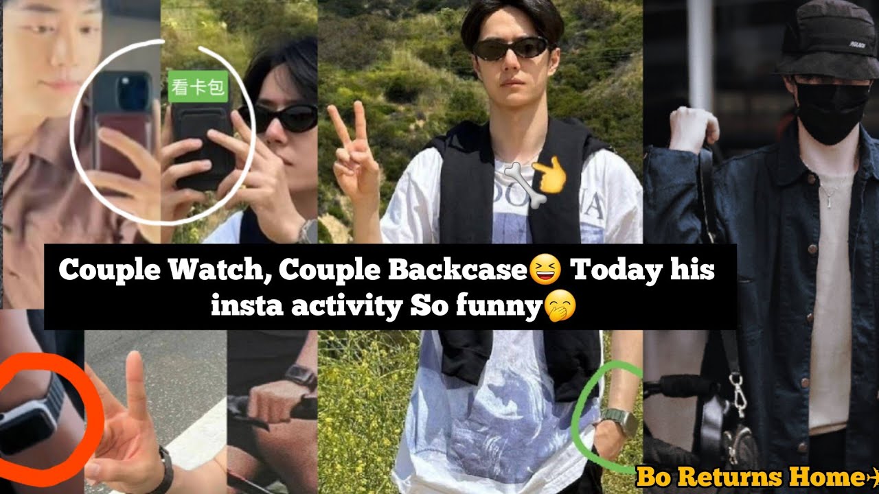 Yibo teased his boyfriend❤️🍬😆  Naughty bo deleted his Insta post again Re- Post it🤭 #yizhan