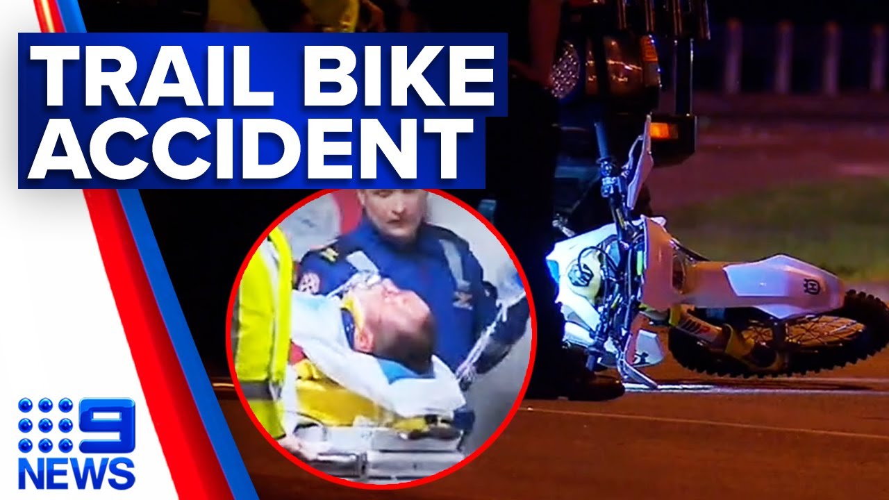 Trail bike rider hits police officer in pursuit | 9 News Australia