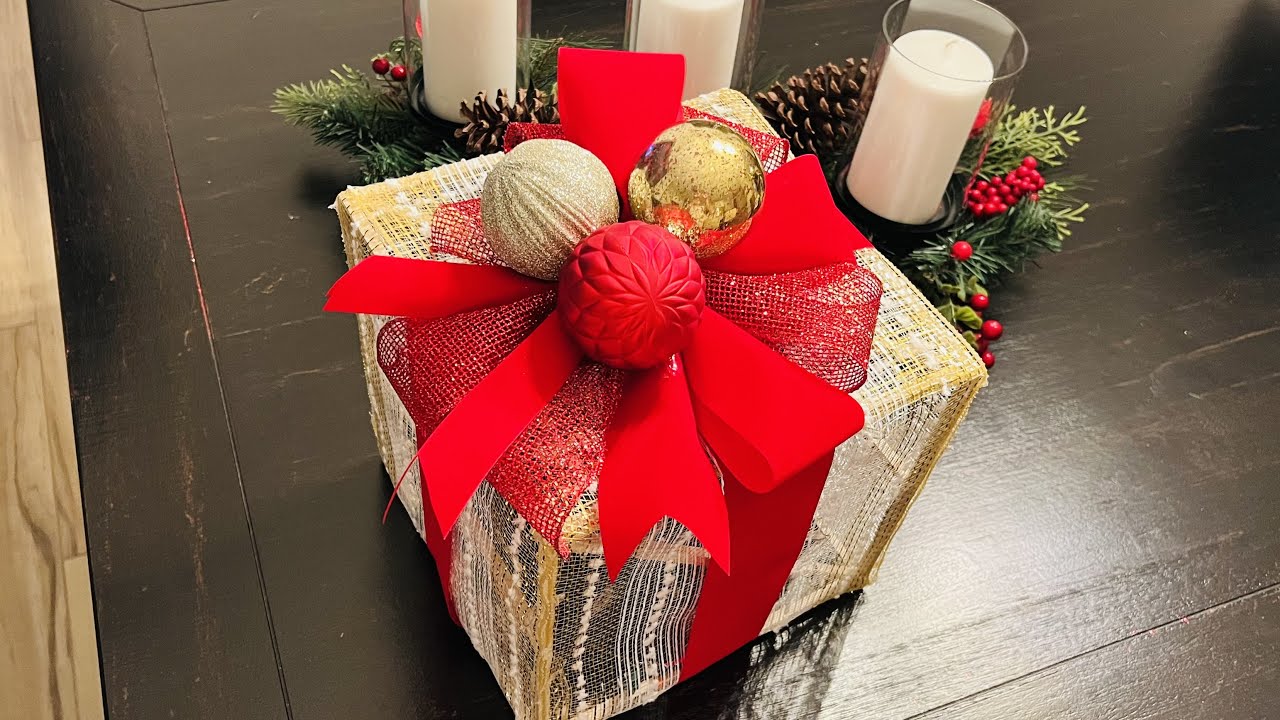 DIY Lighted Christmas Present Boxes 2022