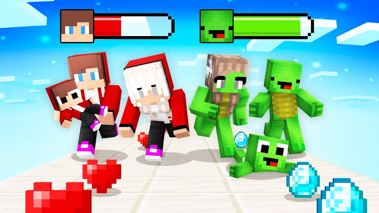JJ and Mikey Family Giant Rush - Maizen Minecraft Animation