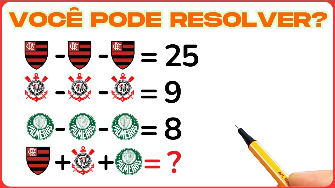 PARECE DIFÍCIL, MAS VOCÊ CONSEGUE RESOLVER RÁPIDO? RACIOCÍNIO LÓGICO🧠