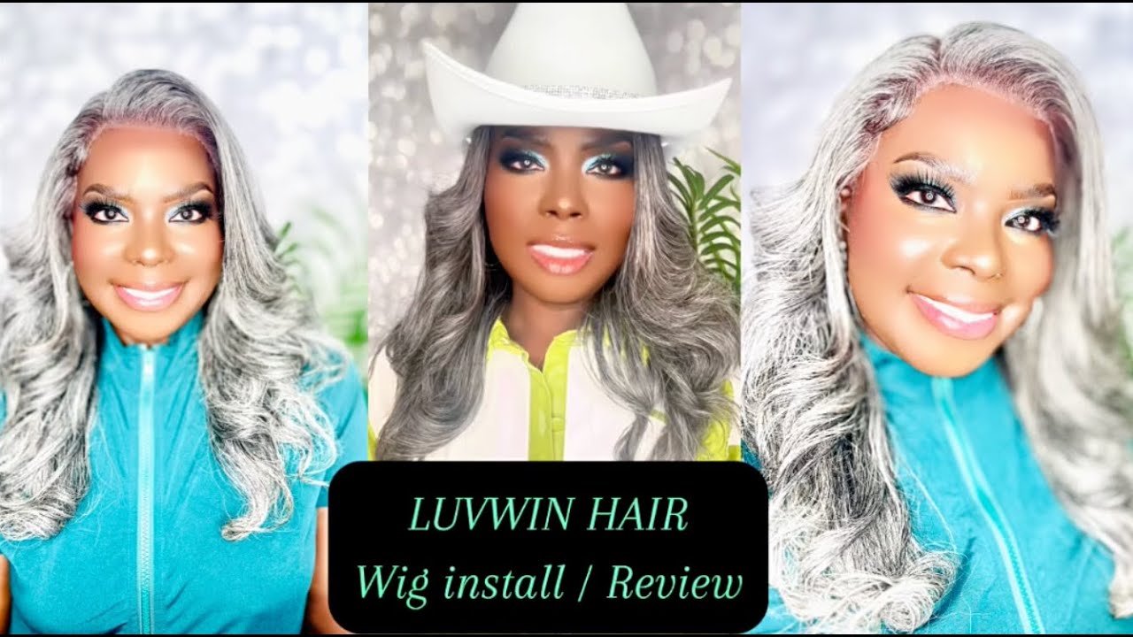 LUVWIN HAIR | GREY GLUELESS WIG INSTALL | EASY