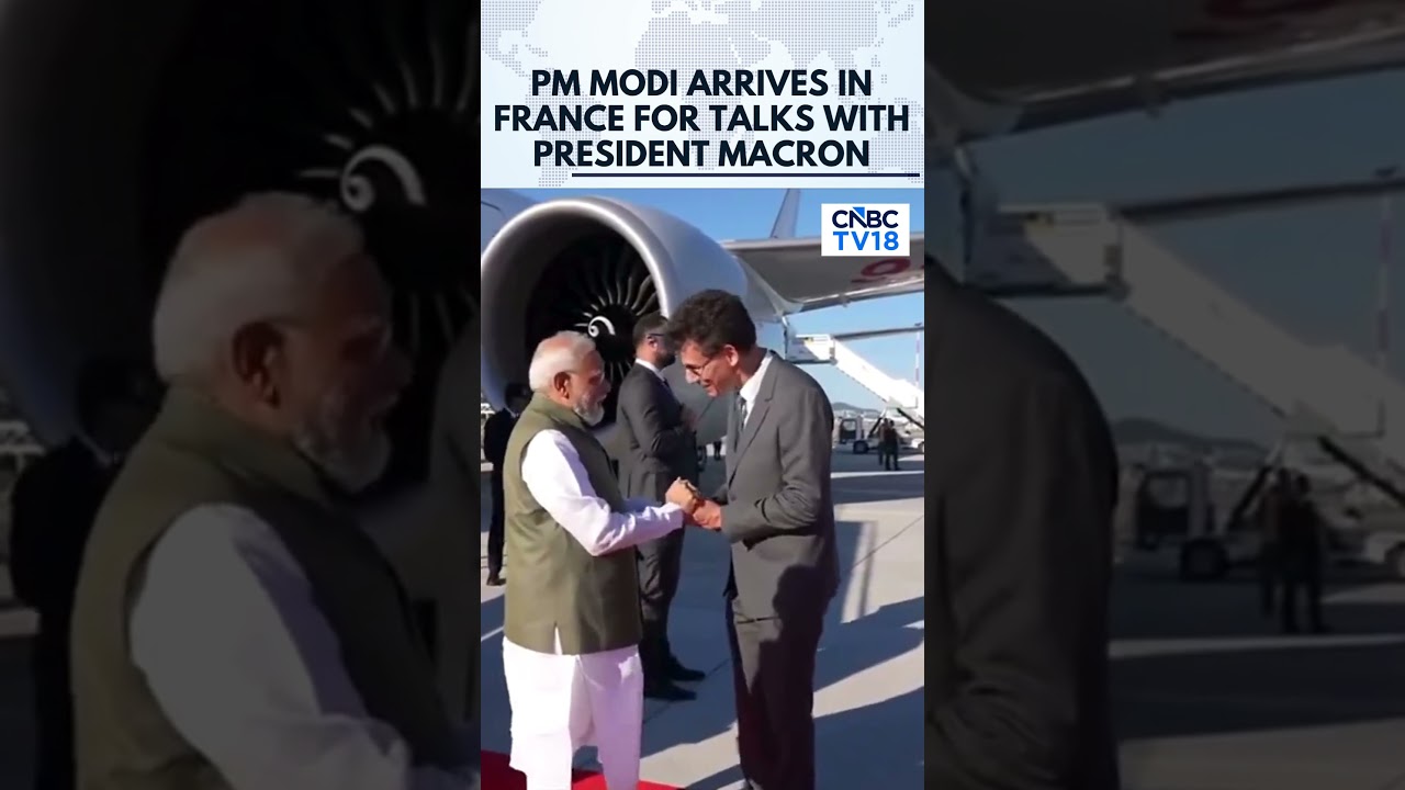PM Modi Arrives In Nice For High-Level Talks With France President Macron | N18G