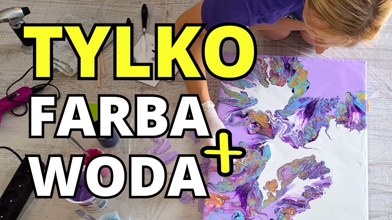 Moja ulubiona technika Dutch Pour💜 FARBA + WODA #pouring