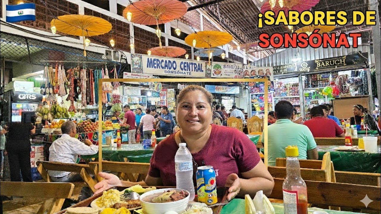 Comiendo en el MERCADO CENTRAL EN  SONSONATE EL SALVADOR #FORYOU 