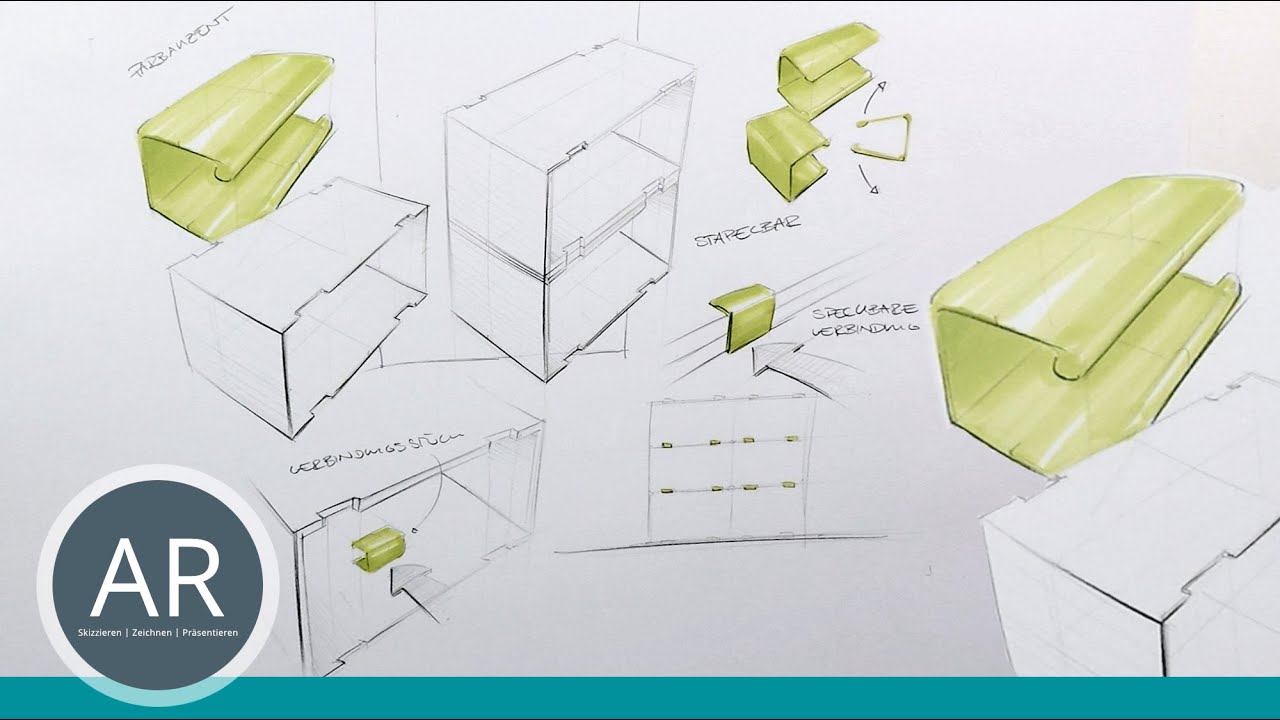 Möbel Ideen skizzieren. Teil 2/2 - Tipps für Möbeldesign, Tischler und Schreiner Zeichenkurse.