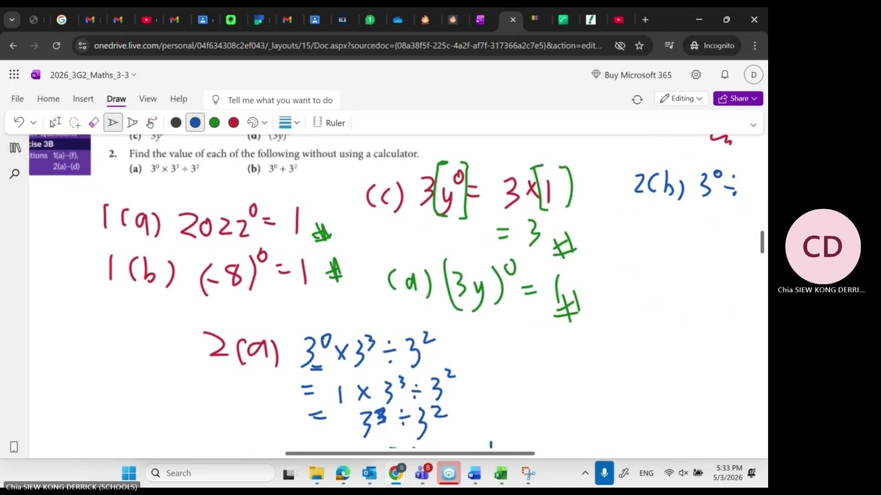 Youtube - Chapter 3 - Indices - Practice 6 - 7