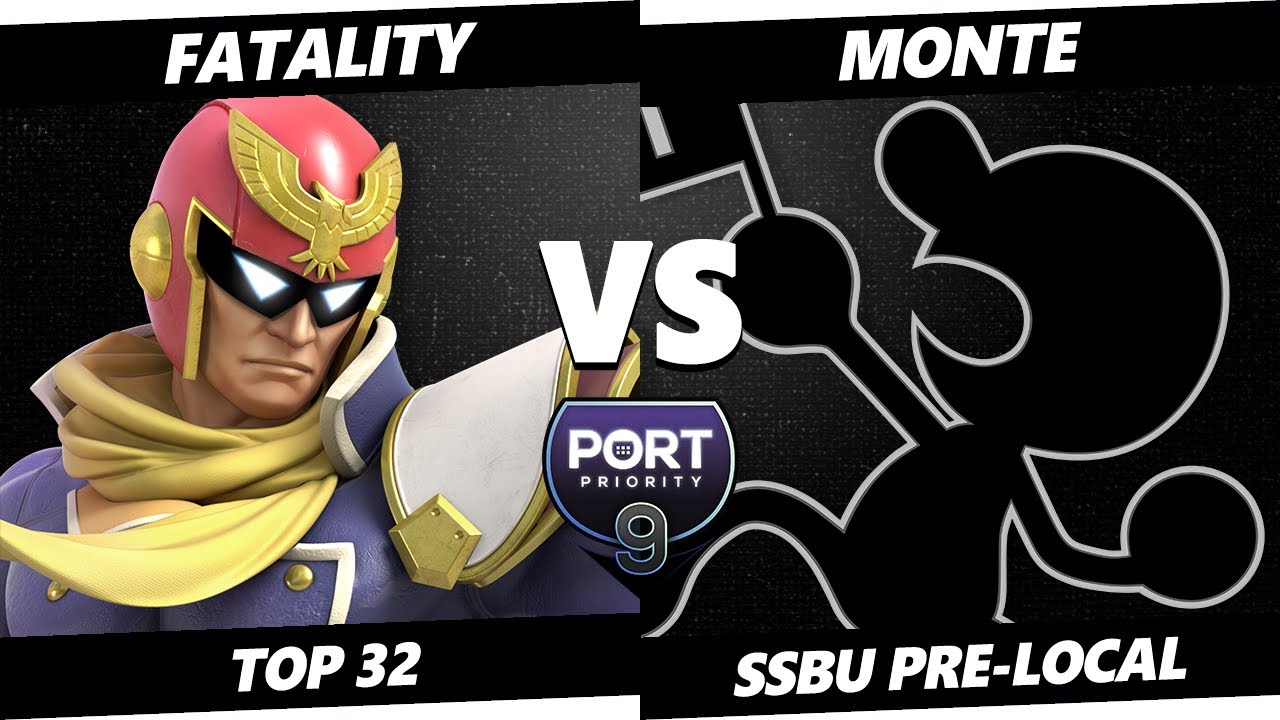 Port 9 Pre-Local - Fatality (Captain Falcon) Vs. Monte (Game & Watch) Smash Ultimate - SSBU