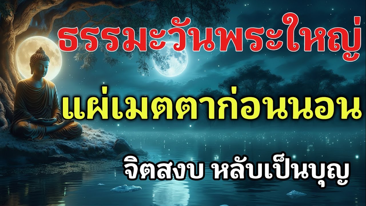 คืนวันพระใหญ่ ฟังแล้วใจสงบ แผ่เมตตา หลับลึกอย่างมีความสุข🪷