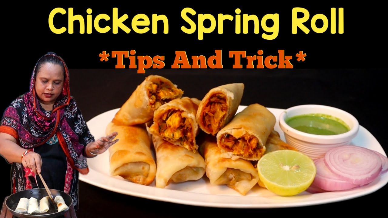 Chicken Spring Roll with Homemade Sheets | Chicken Roll Recipe with Tips And Trick | Streetfoodzaika