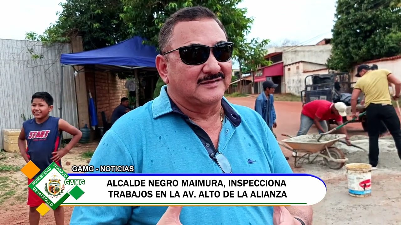 ALCALDE INSPECCIONA TRABAJOS DE BACHEO EN LA AV. ALTO DE ALIANZA