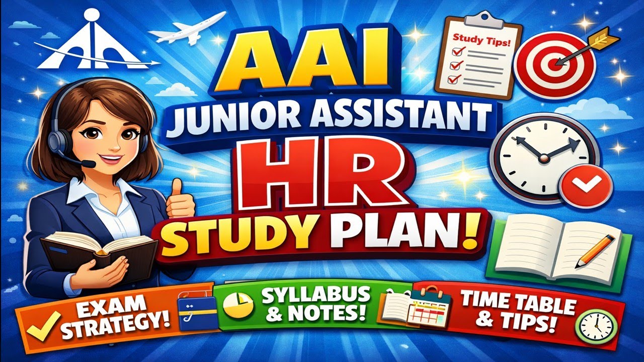 👉 AAI Junior Assistant HR 40 Days Study Plan | Daily Time Table & Strategy 2026 |