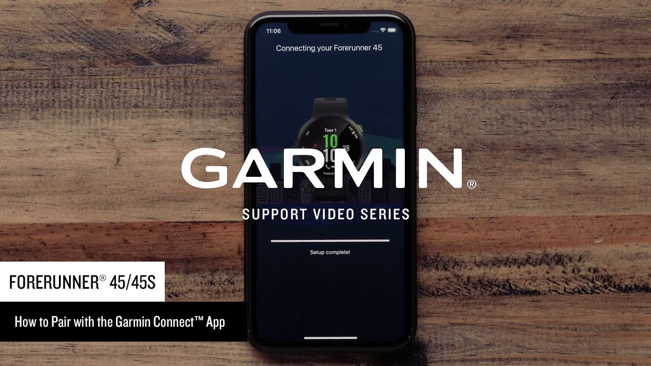 Поддержка: Сопряжение Forerunner® 45/45S с приложением Garmin Connect™