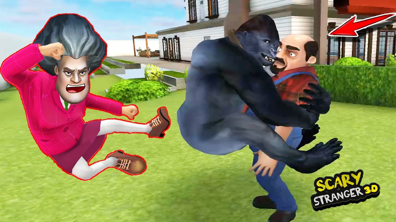 GORİLİN İNTİKAMI KÖTÜ KOMŞUYU BİTİRDİ 🤪 Scary Teacher vs Scary Stranger