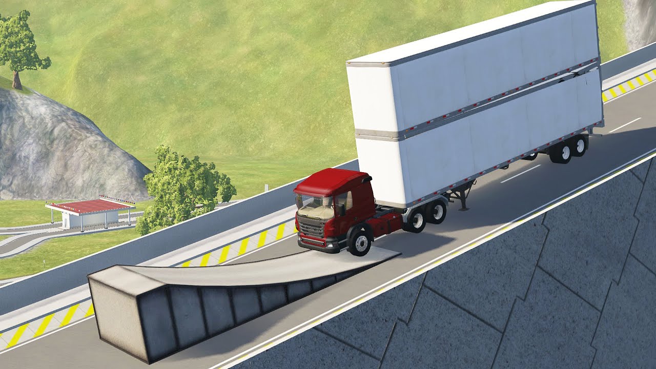 Mobil vs Metal Ramp - BeamNG Drive