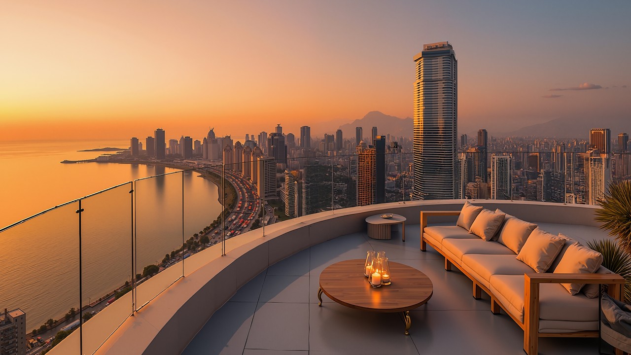 Sunset Rooftop Lounge In The City🌙 Smooth And Deep Chillout Music for Relaxing