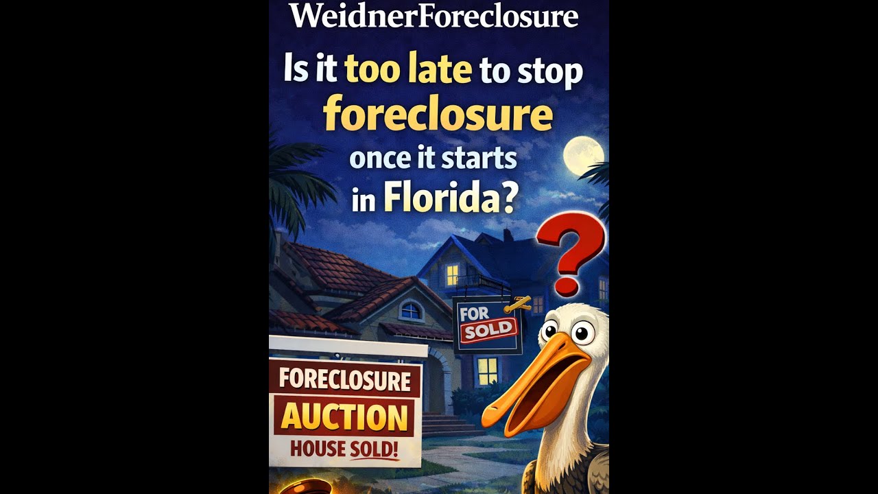 ❓ Is It Too Late to Stop a Foreclosure in Florida? 🏠⚖️