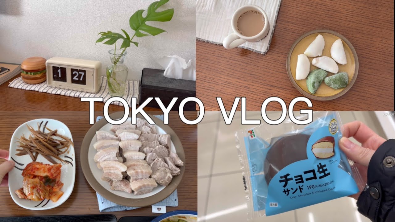 vlog_도쿄일상🍵 최애 녹차 아이스크림, 짧은 한국 일상, 마트 장봐서 잘 해먹고 (도시락) 잘 싸다닌 1월 일상