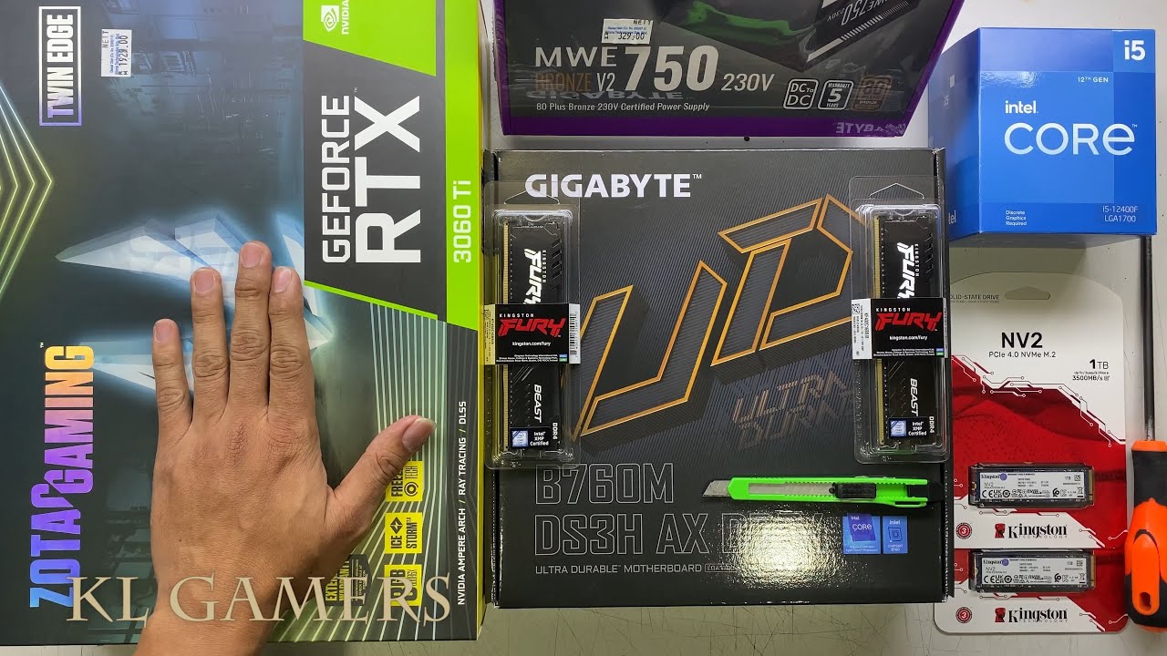 intel Core i5 12400F GIGABYTE B760M DS3H AX DDR4 ZOTAC GAMING RTX3060Ti Gaming PC Build