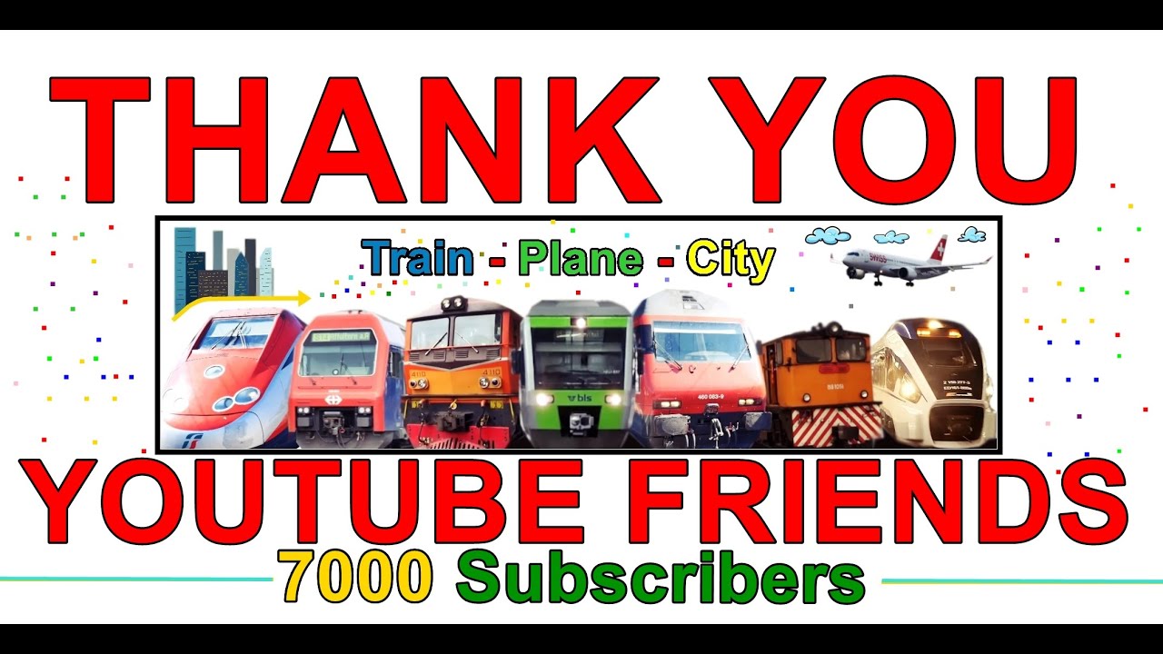 Thank you my YOUTUBE Friends / Thomas1980 sagt DANKE / 7000 Subscribers / Hauptbahnhof Z&uuml;rich