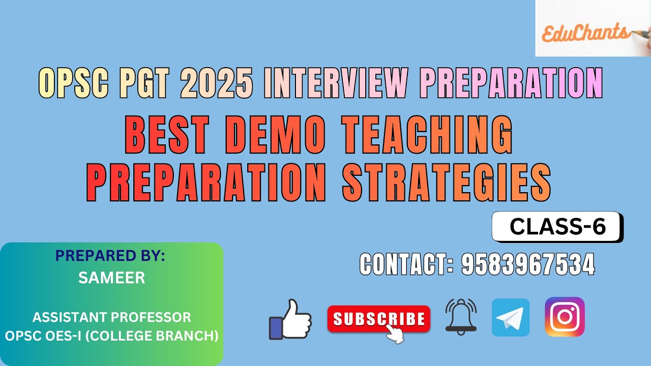 How to prepare Demo Teaching?Best Demo Class Preparation Strategies|OPSC/SSB PGT/Lecturer Interview