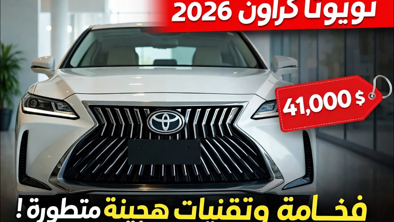 تحديث Toyota Crown 2026 – تصميم فاخر، تقنية هجينة متطورة، والسعر المتوقع