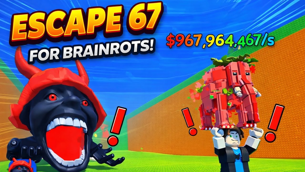 ESCAPE 67 BRAINROTS 😱 Impossible Level Challenge | Mega Money Farm Secret!!