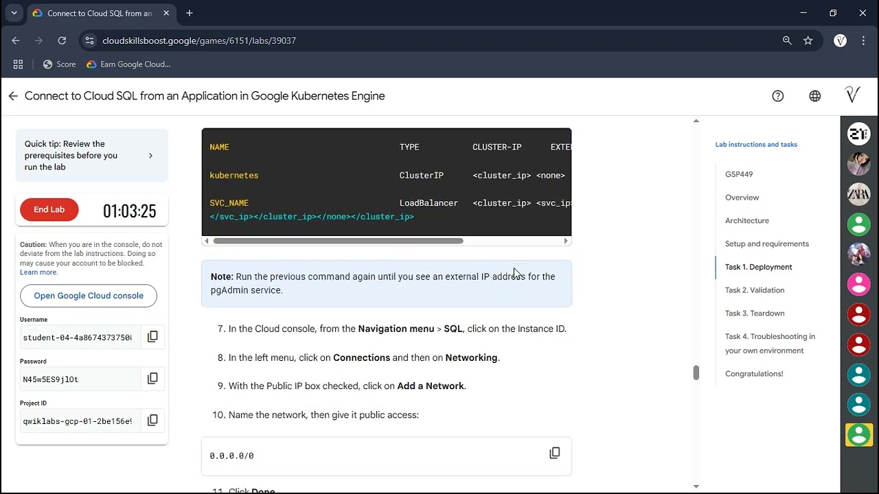 Connect to Cloud SQL from an Application in Google Kubernetes Engine | GSP449 | #googlearcade