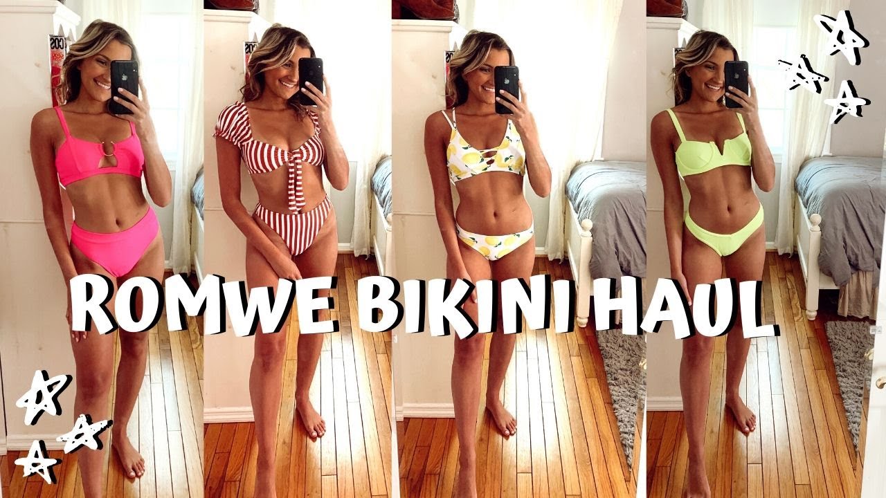 ROMWE BIKINI TRY ON HAUL + REVIEW (bikinis under $15)