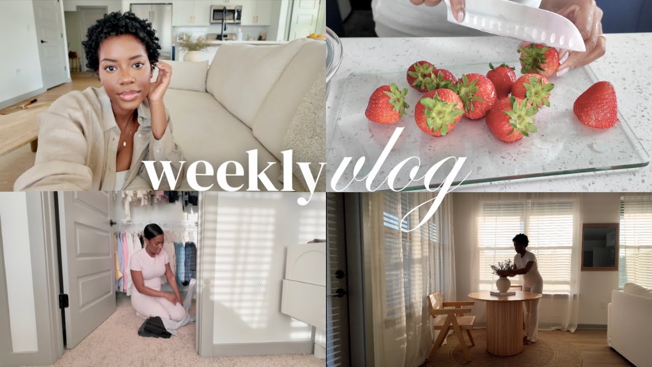 WEEKLY VLOG | home things, cleaning, haul & strawberry matchas