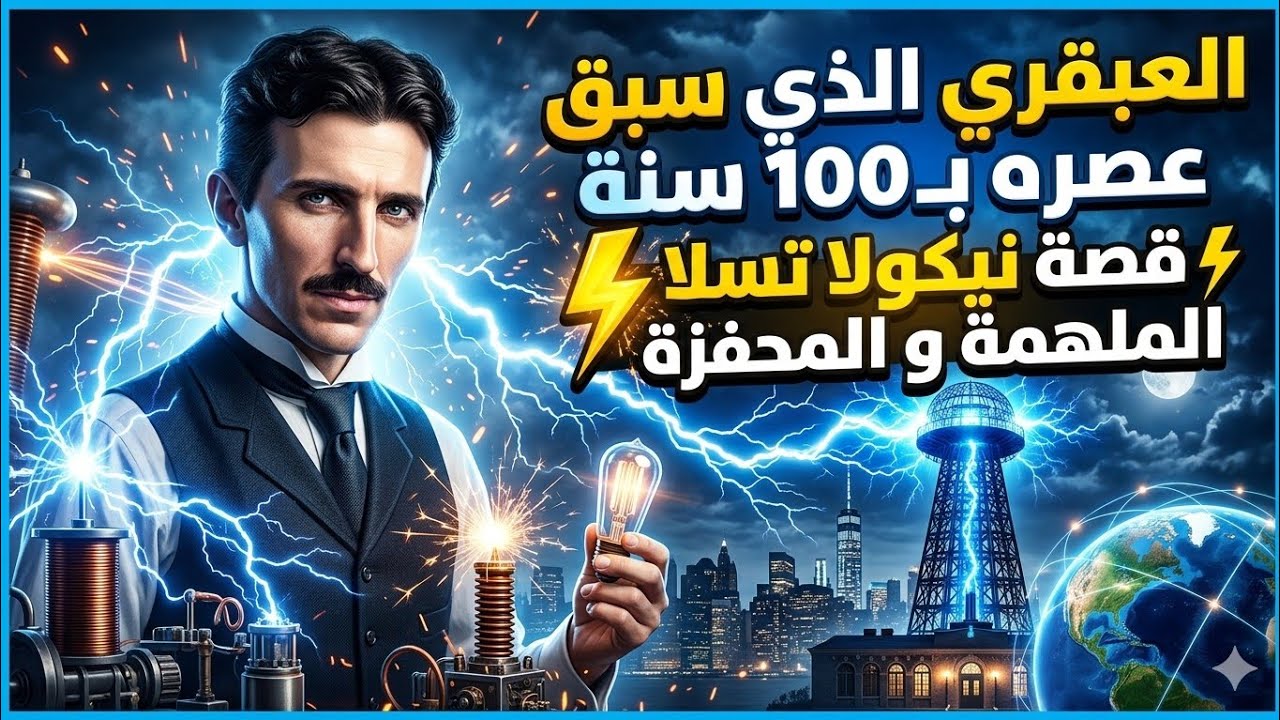 العبقري الذي سبق عصره بـ100 سنة ⚡ قصة نيكولا تسلا الملهمة و المحفزة #نيكولاتسلا