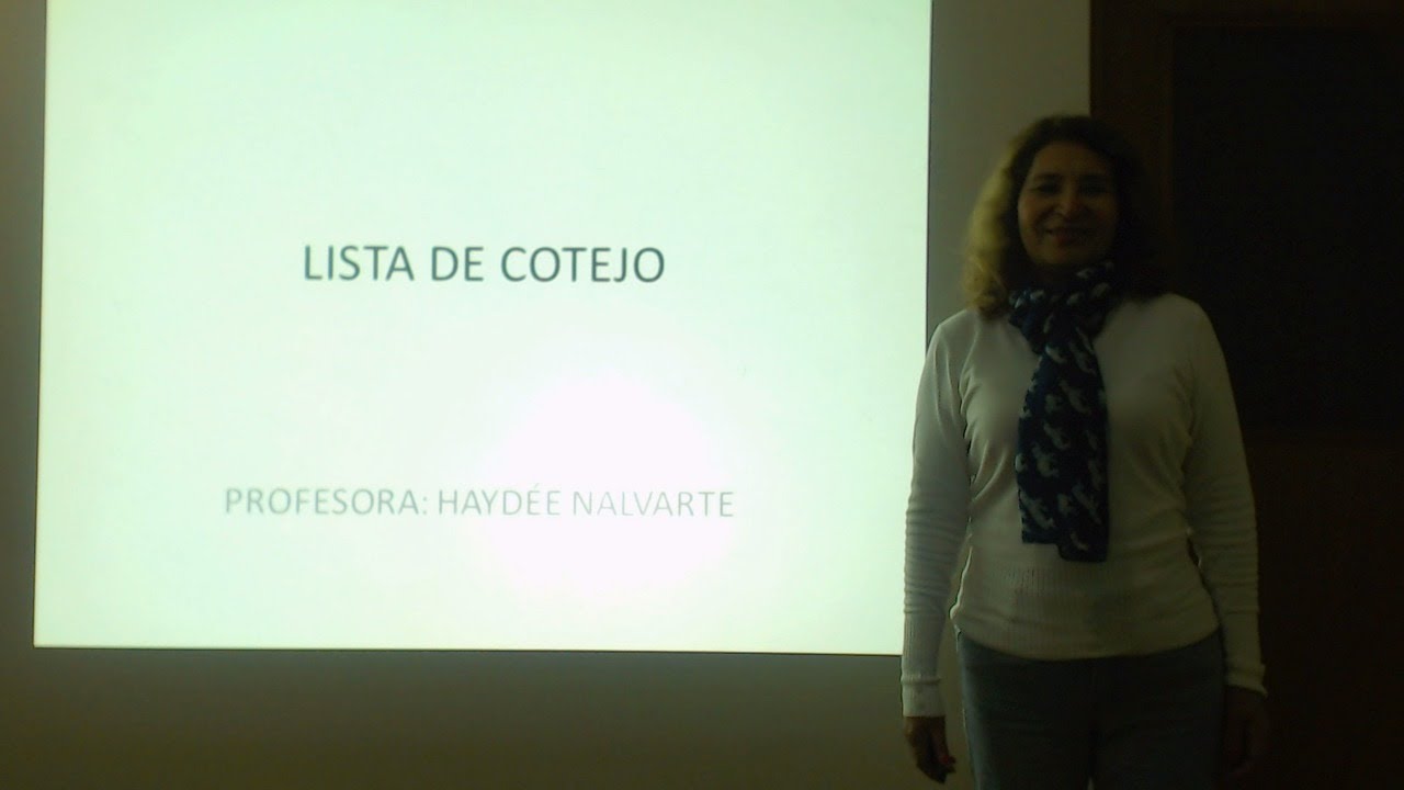 Lista de Cotejo
