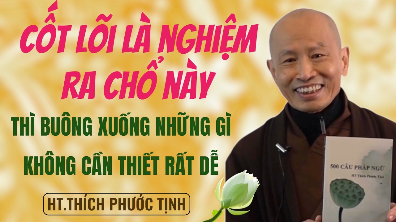 Cốt lõi nghiệm ra chổ này mới buông xuống được |   HT Thích Phước Tịnh giảng
