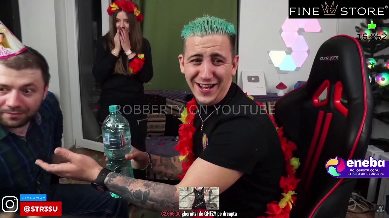 Conacu il scuipa pe Str3sU de ziua lui