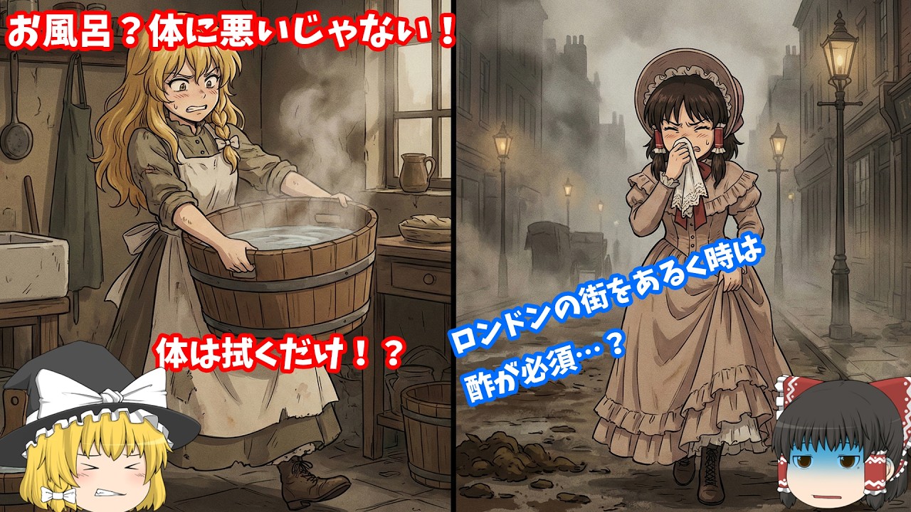 18話 【ゆっくり解説】ドレスの下は激臭！？ヴィクトリア朝の貴族が「一生お風呂に入らない」理由と、香水の正体【第18話】